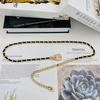 Women Waist Chain Fashion Metal Woven Belt With Hook For Summer Casual Wear
