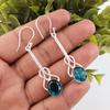 Apatite Gemstone Jewelry, 925 Solid Sterling Silver Jewelry, Handmade Gorgeous Silver Earrings For Thanksgiving Gift