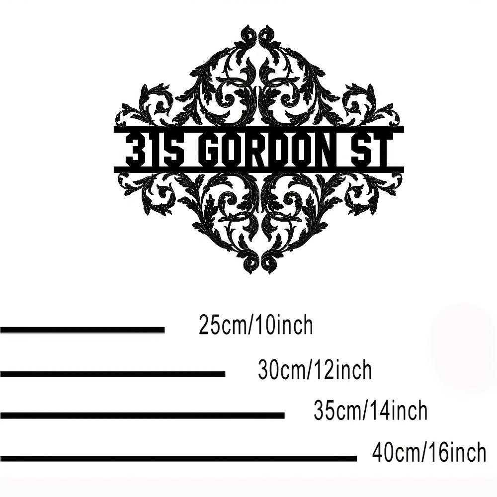 

Unique Personalized Metal House Number Plaque Indoor Outdoor Custom Name Anniversary Gift 25cm
