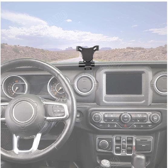 BAWA Car Adjustable Mobile Phone Holder GPS Stand Braket Mount Accessories For Jeep Wrangler JL JT 2018 2019 2020 2021 2022 2023