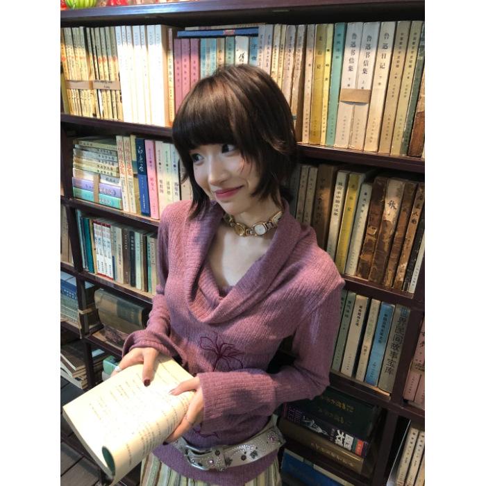 Purple Magnolia Embroidered Sweater M фиолетовый