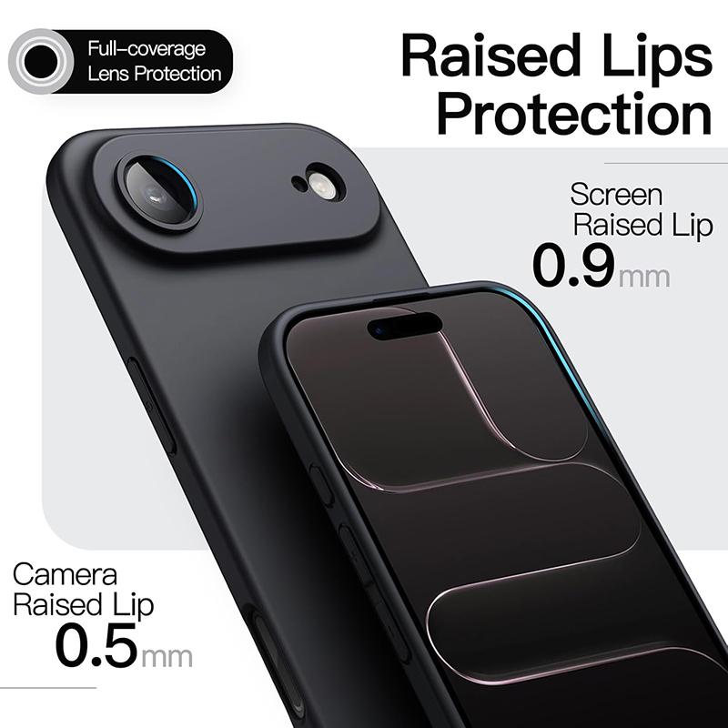 Luxury Matte Silicone Case for iPhone 17 Air Pro Max Ultra Thin Soft Cover Lens Full Camera Protection Case for iPhone 17 ProMax