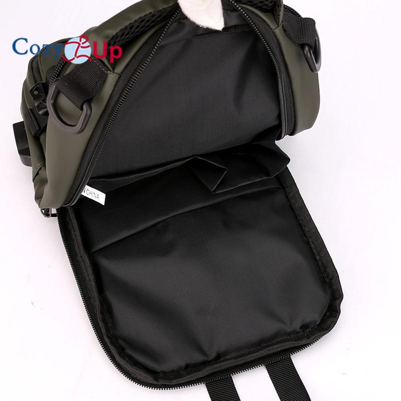 Cozy Up Herre Multifunksjonell Brystveske, Moteabel og Casual En Skulder Crossbody-veske, Vanntett Romstoff Liten Ryggsekk