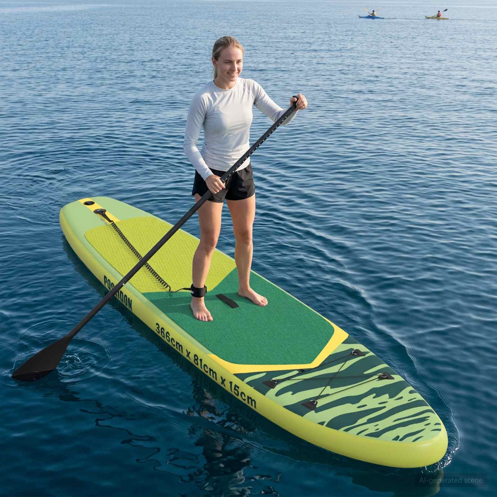 Aufblasbares Stand Up Paddle Board POSEIDON 366 x 81 x 15 cm