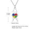 Stainless Steel Jewelry Heart Puzzle Boy&Girl Shaped Pendant Necklace Autism Awareness Silver Color Chain Necklace for Women