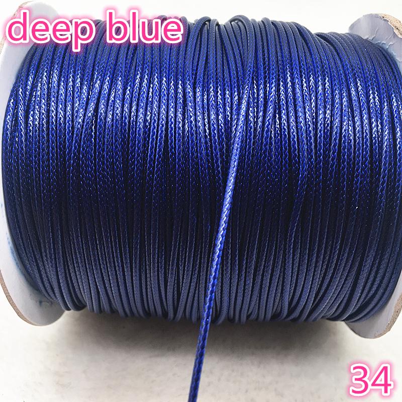 10 Meters 1mm 1.5mm Waxed Cotton Cord Waxed Thread Cord String Strap Necklace Rope Bead for Jewelry Making DIY Bracelet Necklace