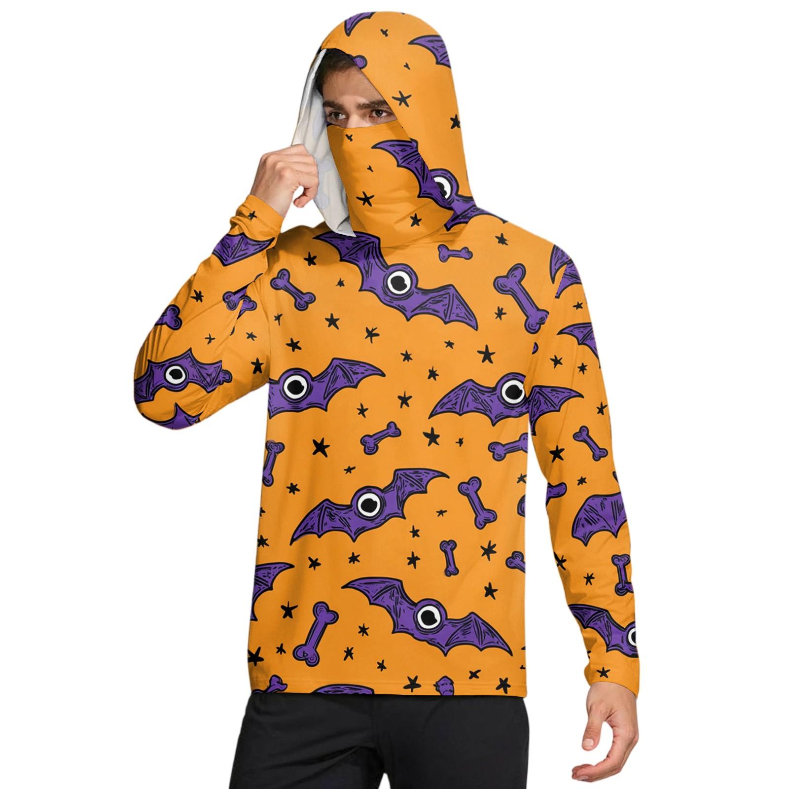 

Мужская рубашка с защитой от солнца UPF50+, быстросохнущая рубашка с длинным рукавом, рубашка для бега, тренировок, рыбалки M шафрановый