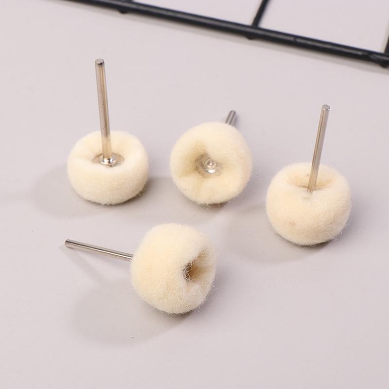 10Pcs Mini Wool Polishing Head 3Mm Shank Buffing Wheel Polish Brush Drill Rotary Abrasive Brush Hand Grinding Buffing Tools