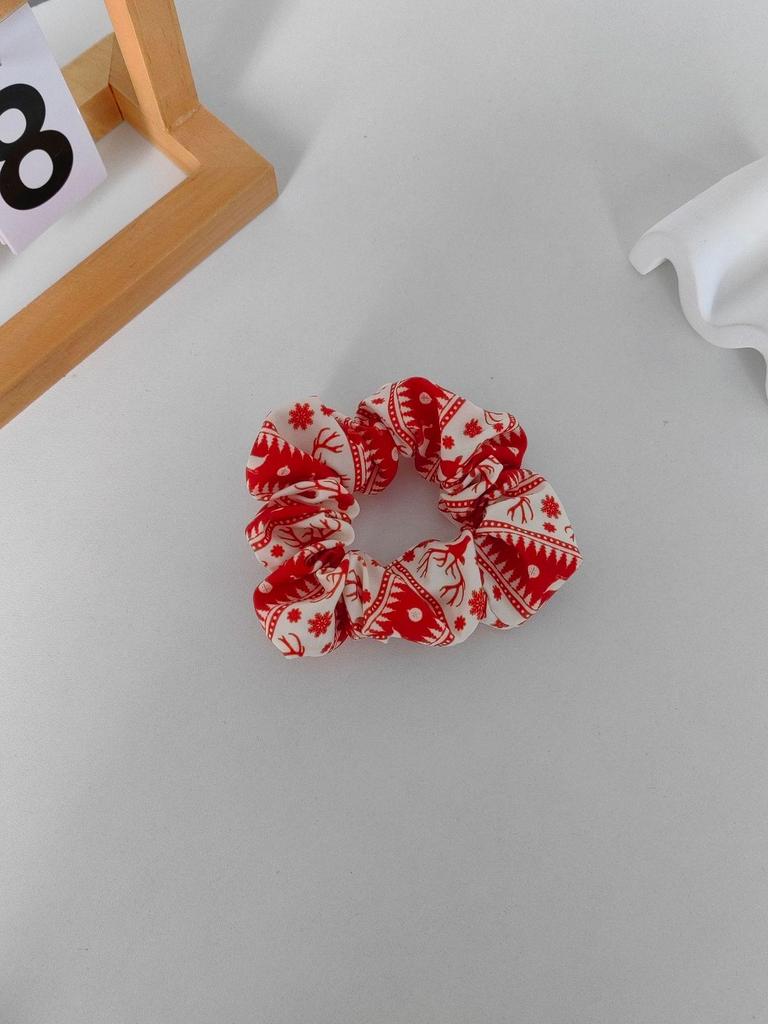 2024 Fashion Satin Christmas Scrunchie: High Elastic Hair Tie for Women