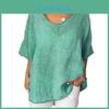 Blusa Estiva da Donna con Maniche Corte a Pipistrello Elegante Casual Larga per Ogni Occasione