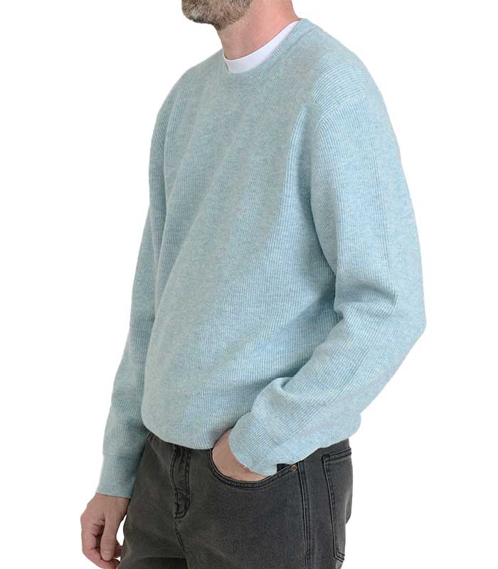 BLACKBROWN Wool Blend Sweater [Skyblue]