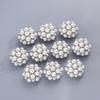 Faux Pearl Button Cover Alloy Elegant Clip-On Button Covers Removable No-Sew Button Covers for Women Shirts Blouses Wedding