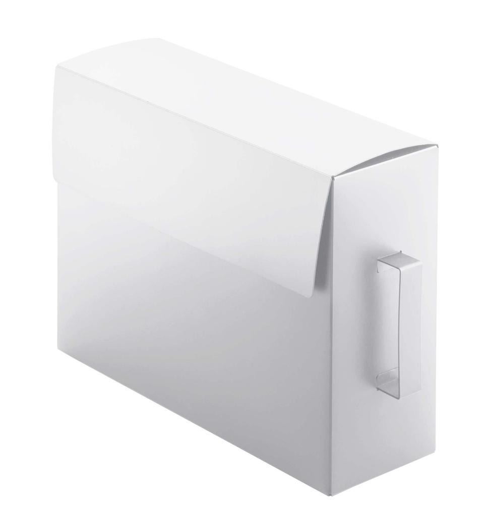 Yamazaki Jitsugyo Range Hood Filter Storage Case White X X H31cm Tower with Handle Stock Storage 6047 Approx. W14.5 D46.5 (Handle Folded 43.5)