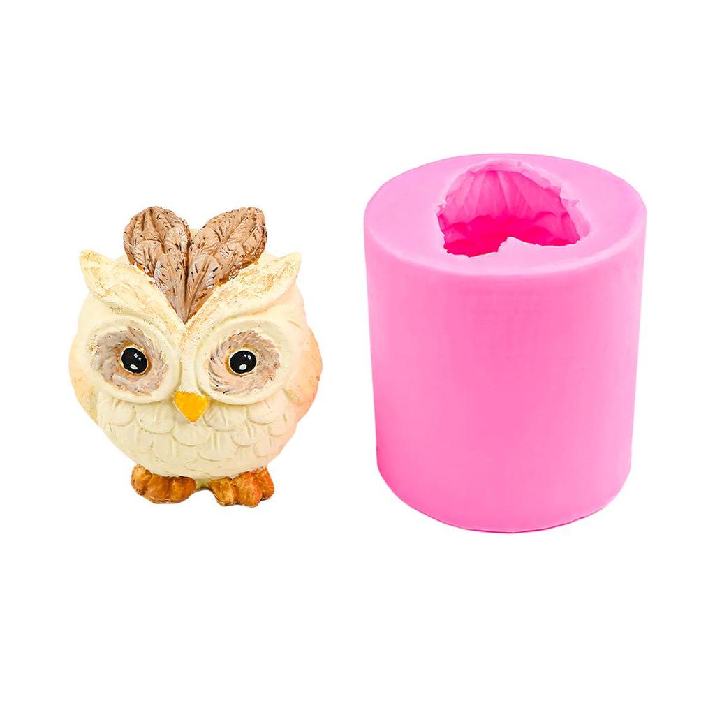 Creative Owl Silicone Mold for DIY Cake, Chocolate, Aroma Stone, and Plaster Decorations