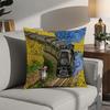 Starry Sky Van Gogh Art Oil Painting Pillow Case 3D Print Polyester Fiber 40*40Cm Home Sofa Throw Decoration Festival Gift