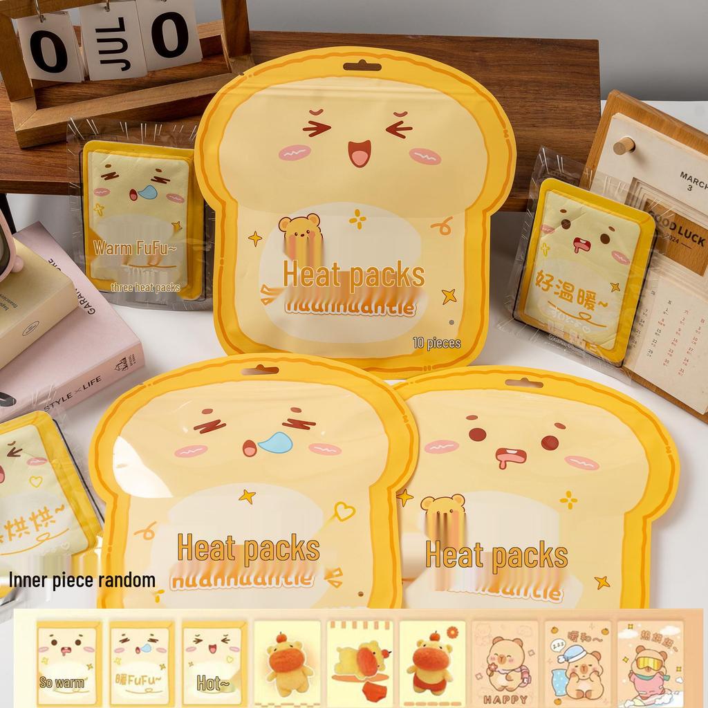 Large Self-Heating Warm Patch for Girls - Cute Cartoon Design for Belly Warmth and Cold Protection