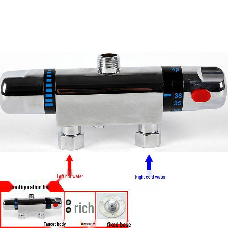 Thermostatic Solar Water Heater Valve: Cold/Hot Shower Mixer & Faucet