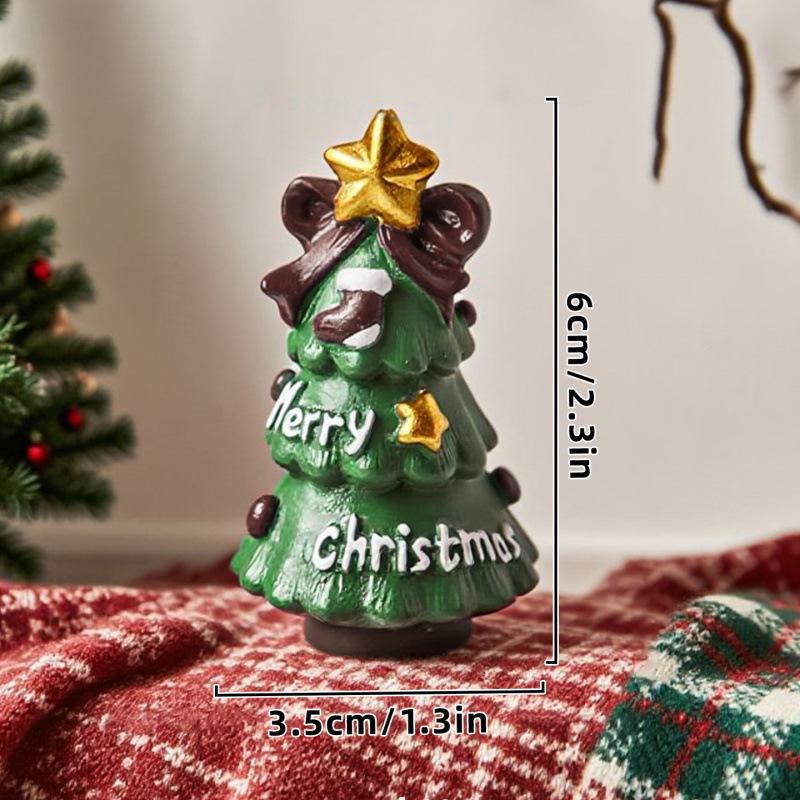 Christmas Small Ornaments Micro Landscape Cute Cartoon Santa Claus Christmas Tree Animal Decoration Ornaments Christmas Gifts