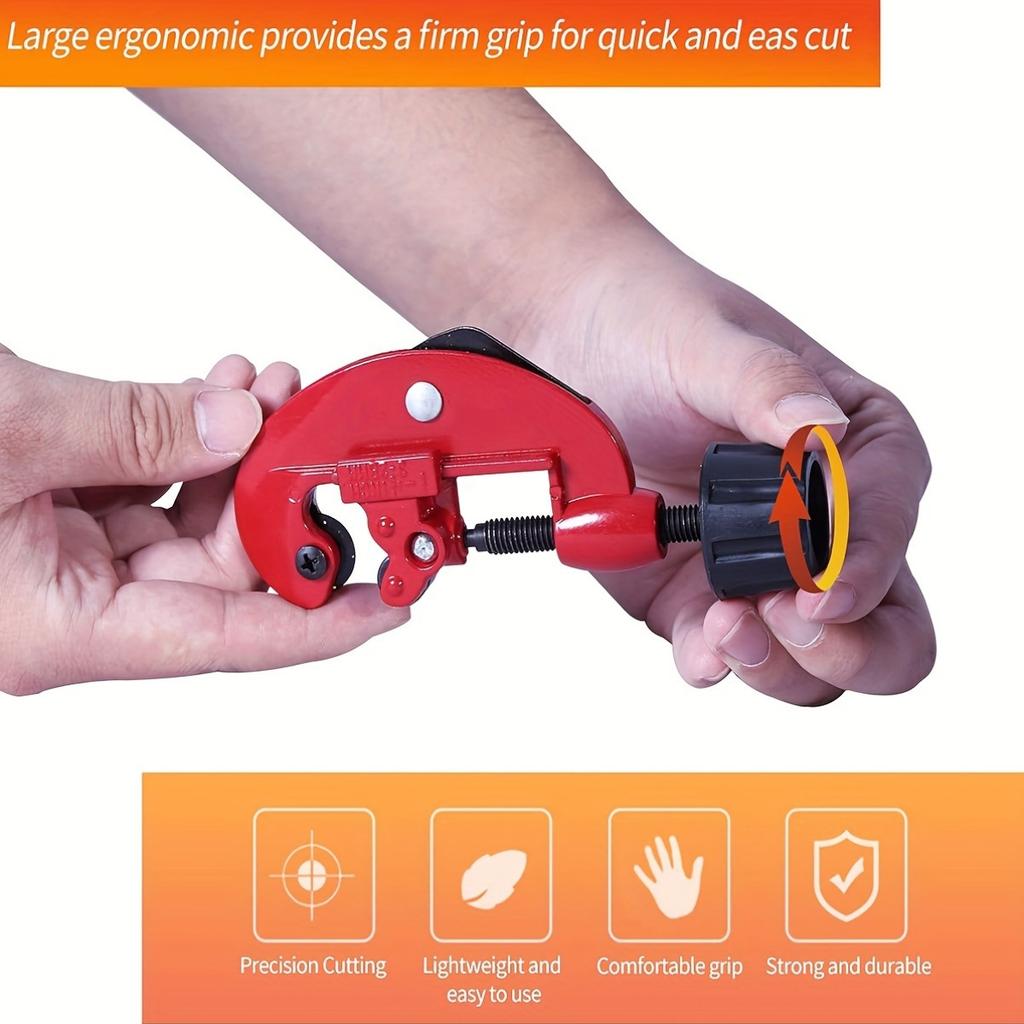 3-28mm/0,11-1,1 Zoll Rohrschneider, Verstellbarer Aluminiumlegierungs-Rohrschneider zum Schneiden von Kupfer, Titan, Messing, Edelstahl