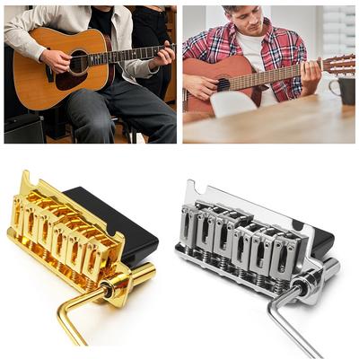 10.5mm Electric Guitar Bridge 2 Post Point Electric Guitar Tremolo System Bridge for ST Guitar Replacement Parts