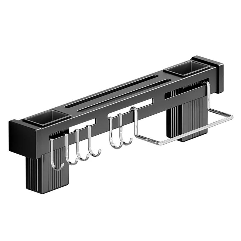 2024 New Stainless Steel Knife Holder Wall Mounted Removable Chopstick Storage Rack for Home Kitchen Shovel Spoon Cookware Rag
