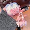 Gradient Cute Bow DIY Flower Earphone Case Crystal Pendant For Samsung Galaxy Buds 2 3 Pro Live FE Cover Earbuds Accessories