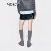 MO&Co. Women's British Style H-Line PU Short Skirt