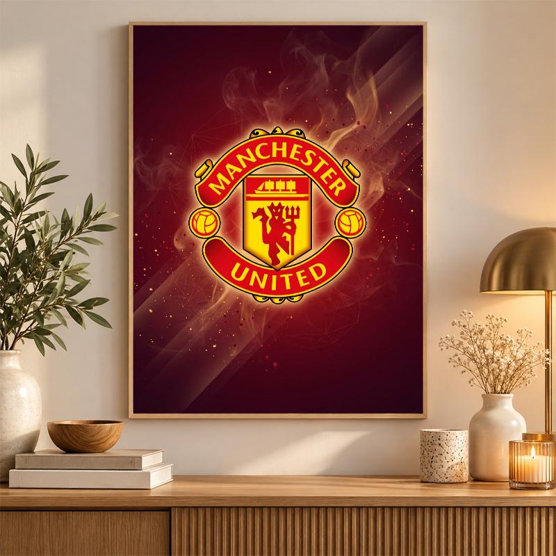 Sada pro diamantové malování Manchester United 5D plný vrták DIY diamantová mozaika Nástěnná malba Domácí dekorace