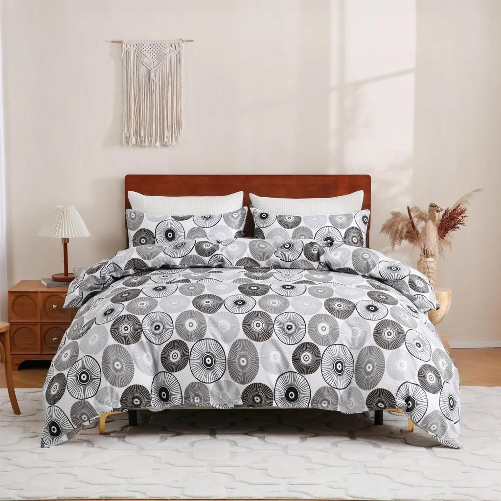 Gold Black Leopard Print Duvet Cover Twin Queen King African Safari Animal Cheetah Bedding Set Reversible Geometric Quilt Cover