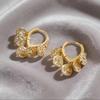 Super flash lucky Nafu five emperors money earrings feminine temperament versatile simple ear buckles fashion temperament exquisite earrings