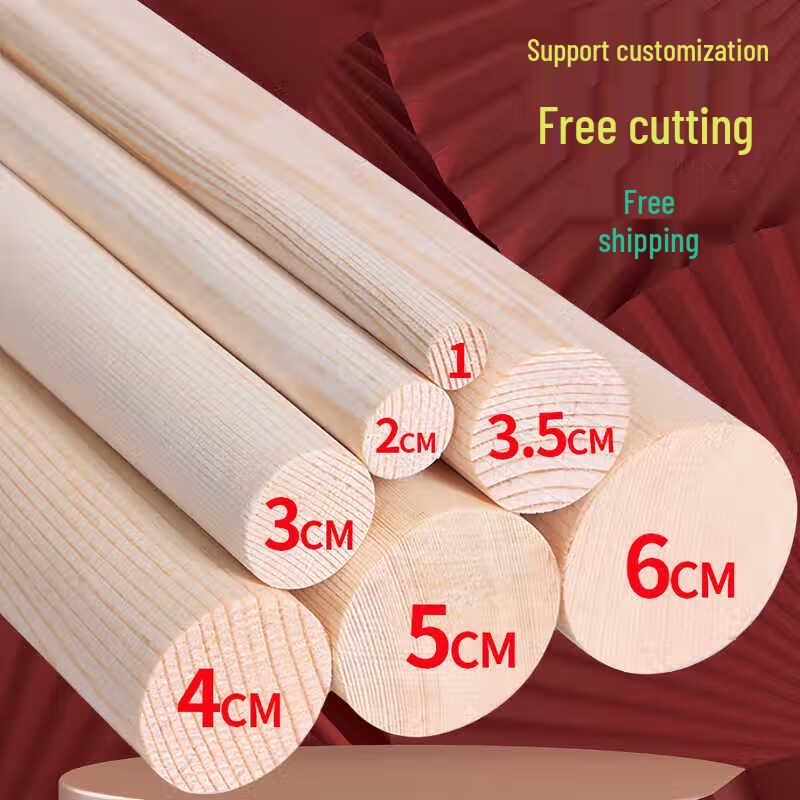 Jieruite Pine Wood Fitness Training Stick