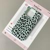 Black Leopard Print Trendy Brand Full Wrap TPU Lychee Texture Phone Case for Iphone 16 15 14 13 12 11 Pro Max Protective Cover