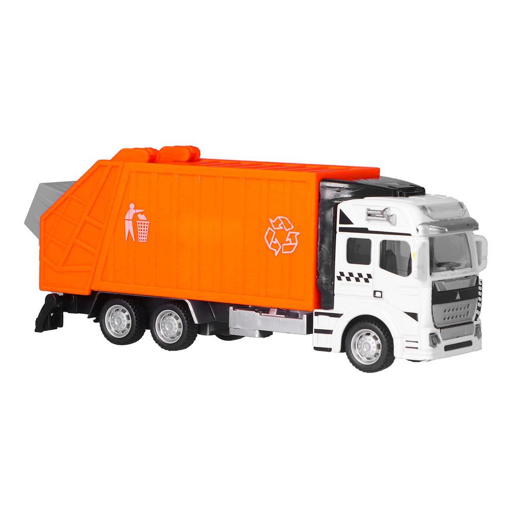 1:48 Pull Back Garbage Truck Toy Alloy Plastic Delivery Trash Truck Vehicles Toys Decoration for Boys