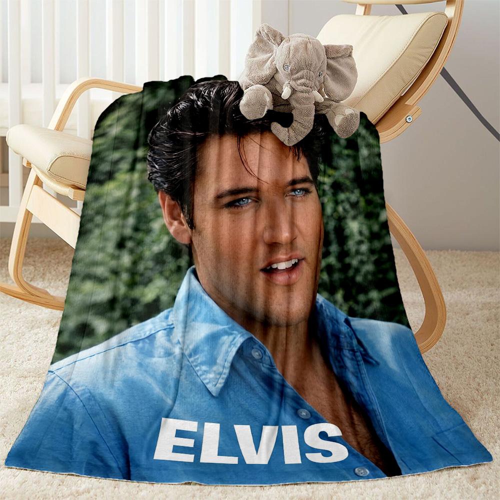 Elvis Presley Performance Blanket Soft & Cozy Perfect for Seaside Office Livingroom All-Season Use Digital Print Perfect Gift for Relatives and Friend