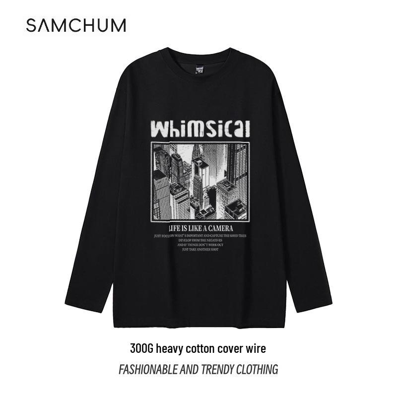 

Тяжелый флис 300 г в американском стиле, двухсторонний, модная осенне-зимняя рубашка свободного кроя в стиле кэжуал 2XL чёрный