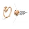 Simple Romantic Hands Hug Ring Female Opening Fashion Creative Shiny Golden Couple Ring Valentine's Day Gift