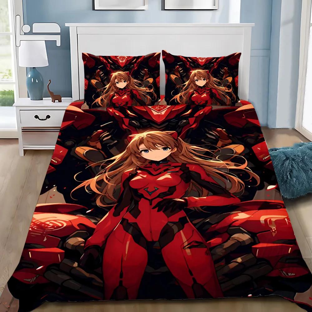 Anime E-evangelion V-eva A-genesis Duvet Cover Pillowcase Bedding Set Adult Boy Girl Bedroom Decoration Children Single Double