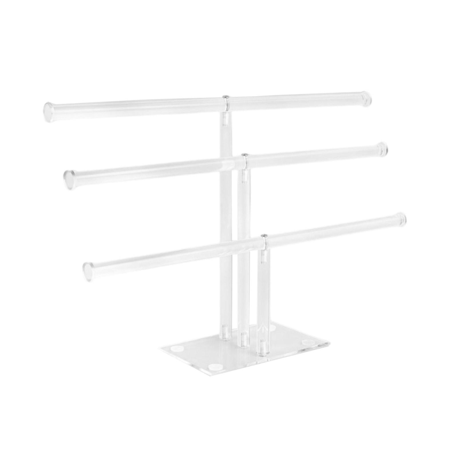 

Stylish Acrylic Claw Clip Storage Stand 3 Tiers Transparent Rack for Displaying Hair Accessories Bedrooms Supplies