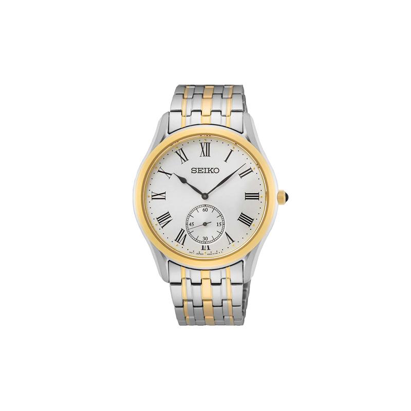 SEIKO 50 meters waterproof Quartz Steel Strap men s watch white dial SRK048P синий