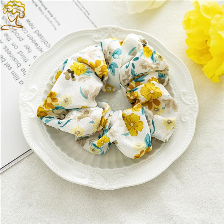 New Style Sweet Floral Large Hairband for Headwear - Perfect for Girls with Ponytail Hair. Made of Fabric.