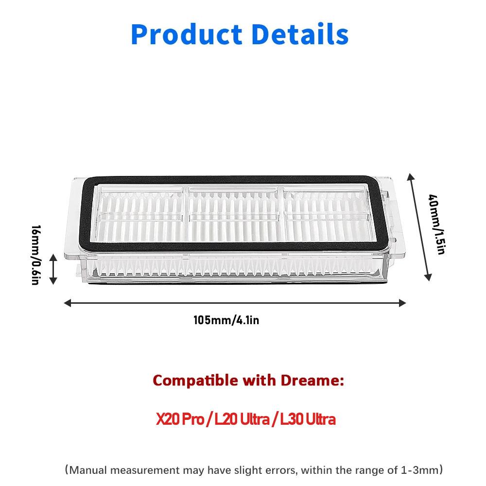 Compatible Mop Pads Dust Bags Filters Side Brushes for Dreame L11 Ultra L11 Ultra X11 Pro Robot Vacuum Cleaner Accessories Kit