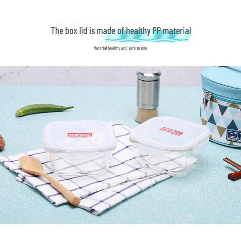 Szklany zestaw pojemników na żywność Lock & Lock z torbą na lunch