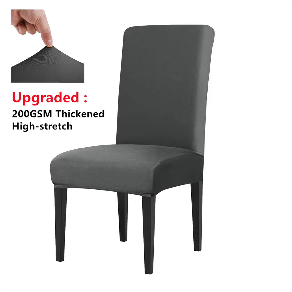 Elastic Solid Color Adjustable Chair Cover Spandex Stretch Slipcovers Chair Seat Covers Kitchen Dining Room Wedding Banquet Home
