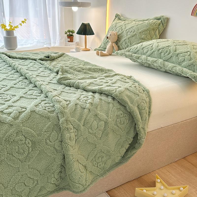 2025Ny Varm Taft Myk Fortykket Korallfleece Teppe Kasteteppe