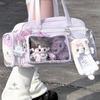 Y2K Nouveau Sac Ita pour Concert Grand Sac à Bandoulière Capacité JK Sac à Dos Transparent Fille Mignonne Sac Bandoulière pour Affichage de Badges DIY d'Exposition