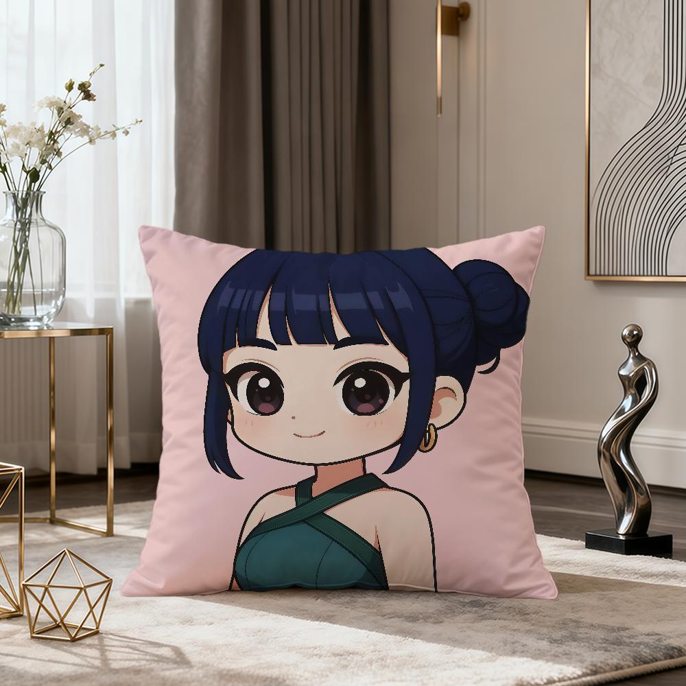 1Pc Chibi Cartoon Trio Fanart Pillow Cover, Polyester 2D Double-Sided Print, Fan Gift Cushion Case For Bedroom Sofa