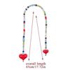 Yellow Duck Double Love Bag Pendant Y2K Charm Beads Keyring Big Size Heart Keychain  Woman Lady