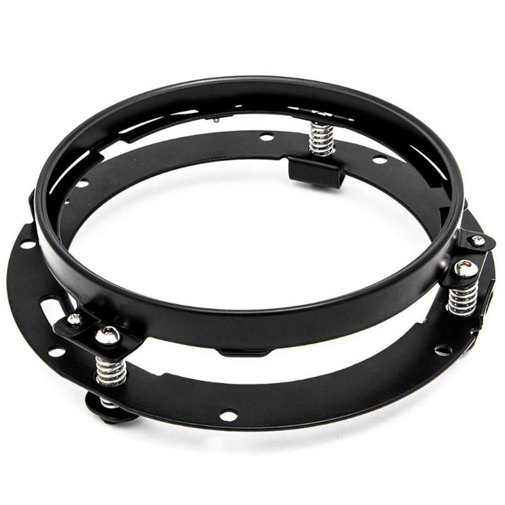 2 ks čierne 7" LED svetlomet okrúhle montážne držiaky krúžky pre Jeep Wrangler JK TJ motocyklový svetlomet