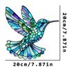 Gorgeous Hummingbird Sun Catcher - 7.87" Acrylic Stained Glass, Hanging Decor for All Seasons, Perfect Home & Garden Gift