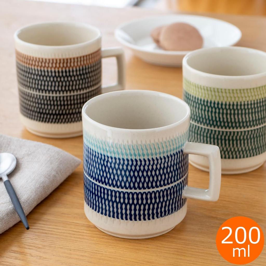 EDITIONS Shofu Kiln Mug Mino Ware Made In Japan KANNA Flying Plane Handmade Pottery Blue